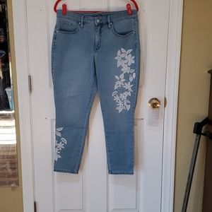 Martha Stewart embroidered jeans